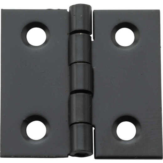 National 1 In. X 1 In. Oil Rubbed Bronze Broad Hinge (4-Pack)